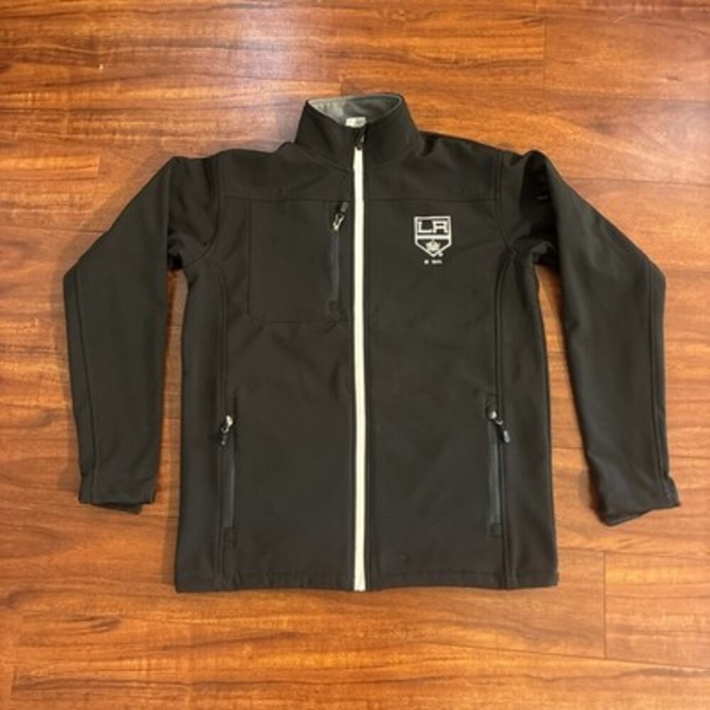 Authentic NHL LA KINGS Quarter Zip Jacket, Zipper Pockets men’s size Medium